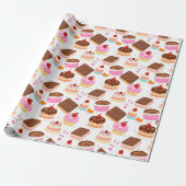 Cakes en chocolade (LEES AUB HIERONDER) Cadeaupapier (Uitgerold)