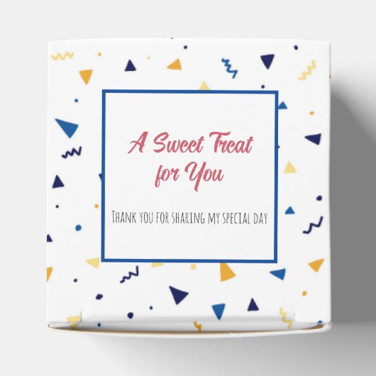 Cakes en Confetti Favor Box Bedankdoosjes (Bovenkant)