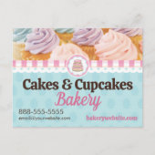 Cakes en Cupcakes Bakkerij Briefkaart (Voorkant)