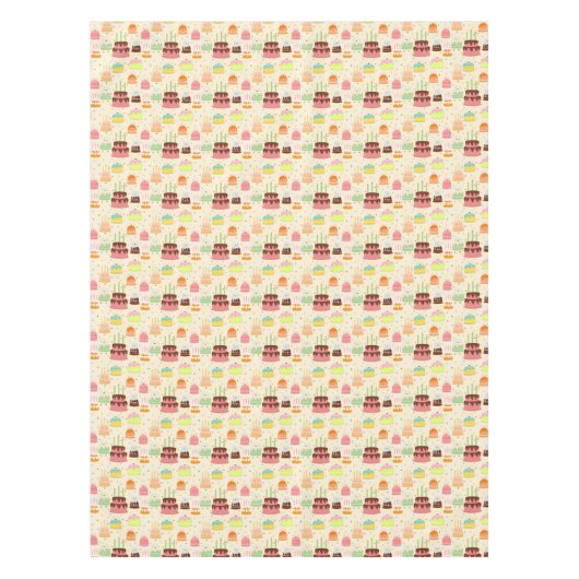 Cakes en kaarsen tafelkleed (Voorkant)