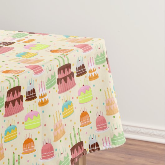 Cakes en kaarsen tafelkleed (Voorbeeld)