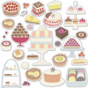 Cakes en Patisserie Bakes Delicious Treat Sticker