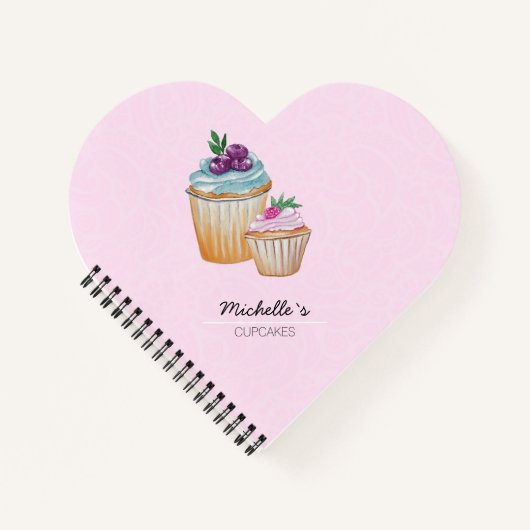 Cakes en Waterverf van vruchten Notitieboek (Voorkant)