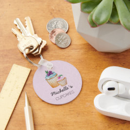 Cakes en Waterverf van vruchten Sleutelhanger