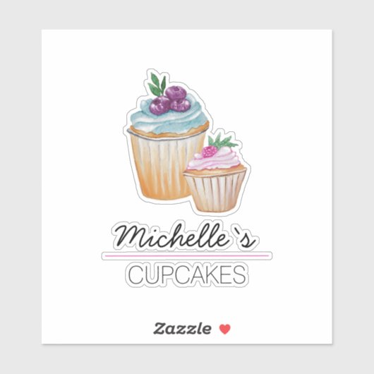 Cakes en Waterverf van vruchten Sticker (Vel)