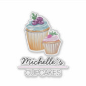 Cakes en Waterverf van vruchten Sticker (Voorkant)