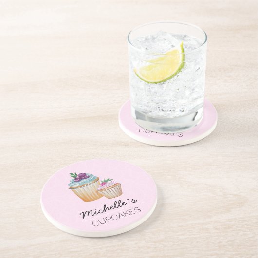 Cakes en Waterverf van vruchten Zandsteen Onderzetter (Zijkant)