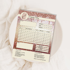 Cakes Factuur Formulier Bedrijfs Offerte Notitiebl Notitieblok