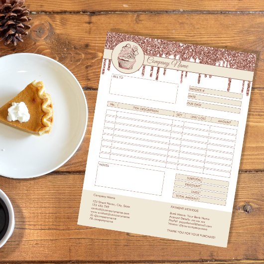 Cakes Factuurformulier Zakelijke Offerte Notitiebl Notitieblok