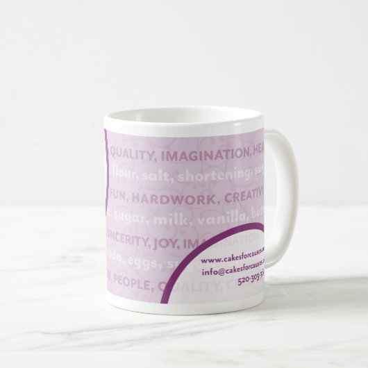 Cakes for Causes Banner Mok (Voorkant rechts)