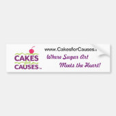 Cakes for Causes Bumpersticker (Voorkant)