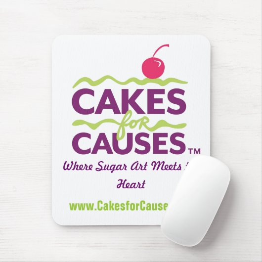 Cakes for Causes Mousepad White Muismat (Met muis)