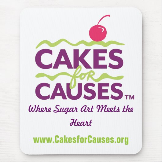 Cakes for Causes Mousepad White Muismat (Voorkant)