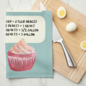 Cakes Kitchen Wisdom Conversies gepersonaliseerd Theedoek (Quarter Fold)