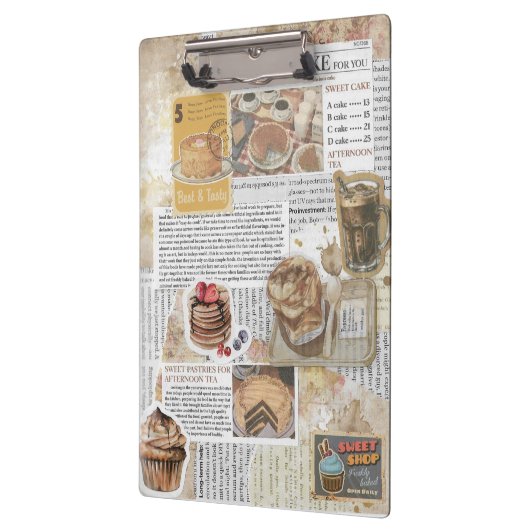 Cakes & Koffie  Ephemera Decoupage Klembord (Links)