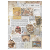 Cakes & Koffie  Ephemera Decoupage Klembord (Achterkant)
