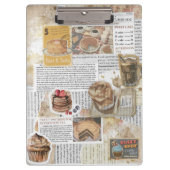 Cakes & Koffie  Ephemera Decoupage Klembord (Voorkant)