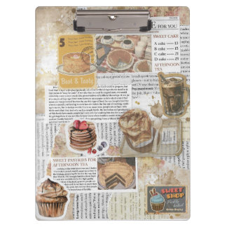Cakes & Koffie  Ephemera Decoupage Klembord