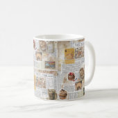 Cakes & Koffie  Ephemera Decoupage Koffiemok (Voorkant rechts)
