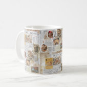 Cakes & Koffie  Ephemera Decoupage Koffiemok (Voorkant links)