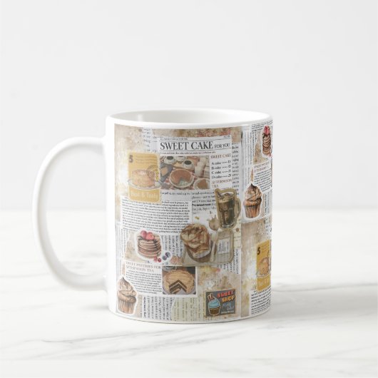 Cakes & Koffie  Ephemera Decoupage Koffiemok (Links)