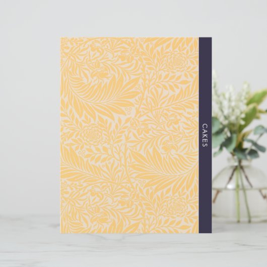 Cakes | Ontvanger divider |  goudbloemen (Staand voorkant)