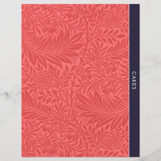 Cakes | Ontvanger divider |  Rode Floral (Voorkant)