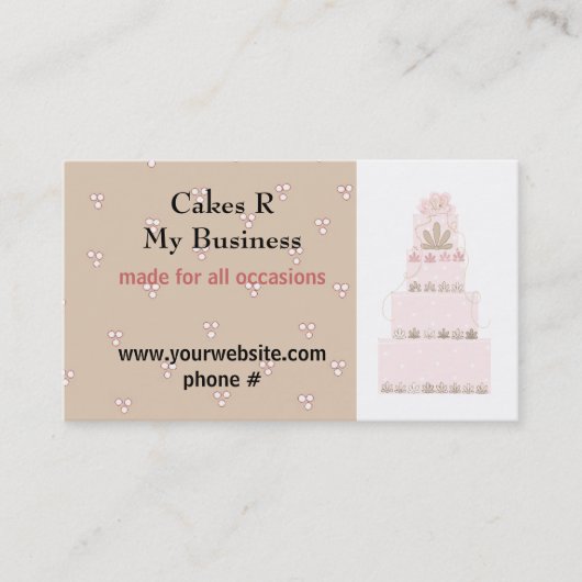 Cakes R Mijn Zakelijk Ontwerp Visitekaartje (Voorkant)