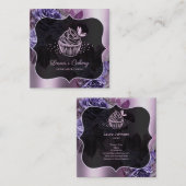 Cakes Snoepjes Cupcake Bakkerij Girly Craft Vierkante Visitekaartje (Voorkant / Achterkant)