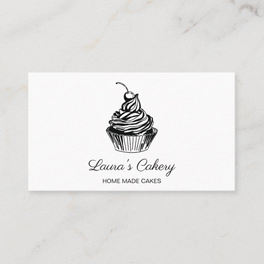 Cakes Snoepjes Cupcake Bakkerij Girly  Craft Visitekaartje (Voorkant)