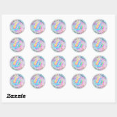 Cakes & snoepjes Cupcake Home Bakkerij Holografisc Ronde Sticker (Vel)