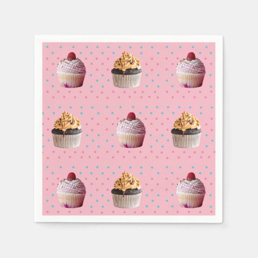 Cakes Stippen Kleurrijke servetten (Voorkant)