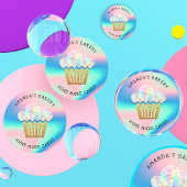 Cakes Sweet Cupcake Home Vegan Bakery Blue Ronde Sticker