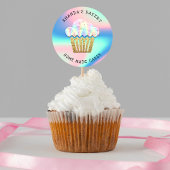 Cakes Sweet Cupcake Home Vegan Bakery Blue Ronde Sticker