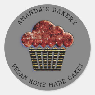Cakes Sweet Cupcake Home Vegan Bakery Muffin Ronde Sticker
