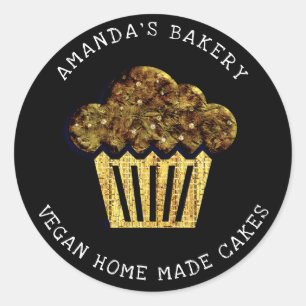 Cakes Sweet Homemade Vegan Bakery Organic Muffin Ronde Sticker