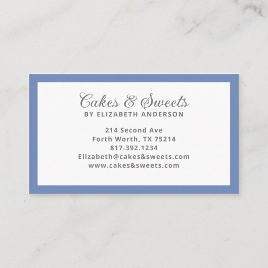 Cakes & Sweets Cupcake Bakery Pastry Chef Visitekaartje (Achterkant)