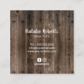 Cakes & Sweets Cupcake Home Bakery Barn Wood Vierkante Visitekaartje (Achterkant)