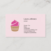 Cakes & Sweets Cupcake Home Bakery Cute Modern Bus Visitekaartje (Achterkant)