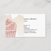 Cakes & Sweets Cupcake Home Bakery Cute Modern Bus Visitekaartje (Achterkant)