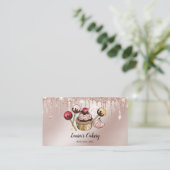 Cakes & Sweets Cupcake Home Bakery Drift Gold B Visitekaartje (Staand voorkant)