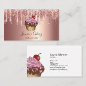 Cakes & Sweets Cupcake Home Bakery Drift Gold B Visitekaartje (Voorkant / Achterkant)