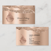 Cakes & Sweets Cupcake Home Bakery Drift Gold B Visitekaartje (Voorkant / Achterkant)