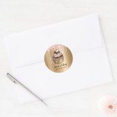 Cakes & Sweets Cupcake Home Bakery Drift Gold Ronde Sticker (Envelop)