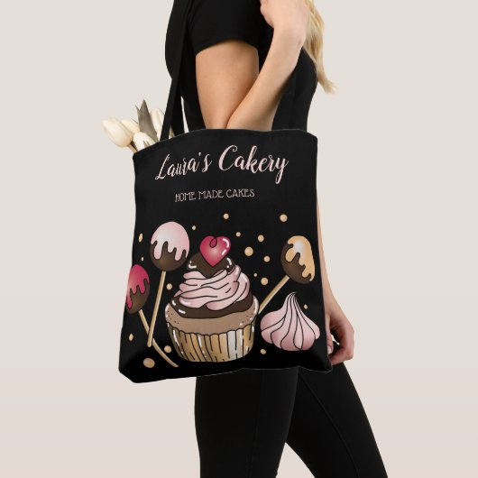 Cakes & Sweets Cupcake Home Bakery Drift Gold Tote Bag (Dichtbij)