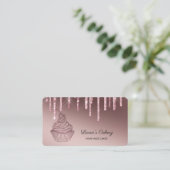 Cakes & Sweets Cupcake Home Bakery Drift Gold Visitekaartje (Staand voorkant)