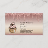 Cakes & Sweets Cupcake Home Bakery Drift Gold Visitekaartje (Achterkant)