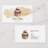 Cakes & Sweets Cupcake Home Bakery Drift Gold Visitekaartje (Voorkant / Achterkant)