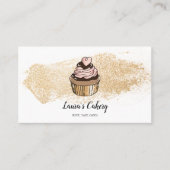 Cakes & Sweets Cupcake Home Bakery Drift Gold Visitekaartje (Voorkant)