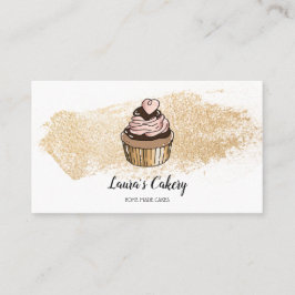 Cakes & Sweets Cupcake Home Bakery Drift Gold Visitekaartje